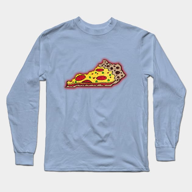 Kentucky Pizza!! w RED GLOW! Long Sleeve T-Shirt by Grinner Mountain